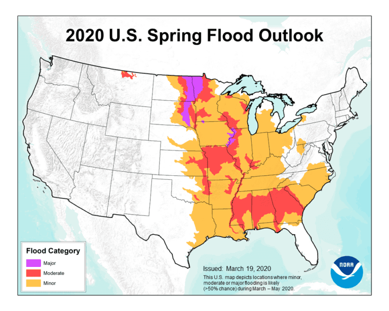 NOAA – Spring Outlook: Historic, widespread flooding to continue through May