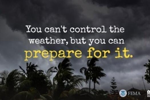 You don't control the weather but you can prepare