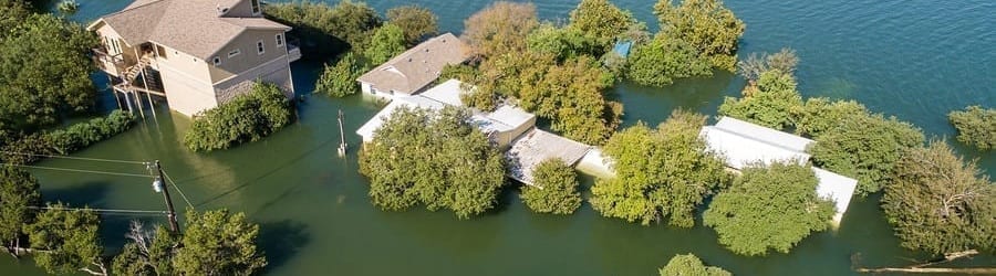 Homes flooding