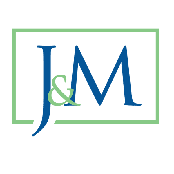 J M Logo Blue Green logo